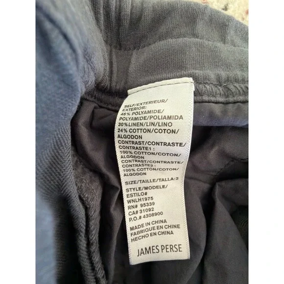 James Perse Gray Drawstring Jogger Pants Size 2 Relaxed Fit - Picture 4 of 7